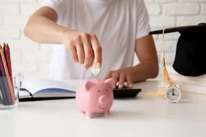 An image of a piggybank to show money being saved by using smart electric heating.
